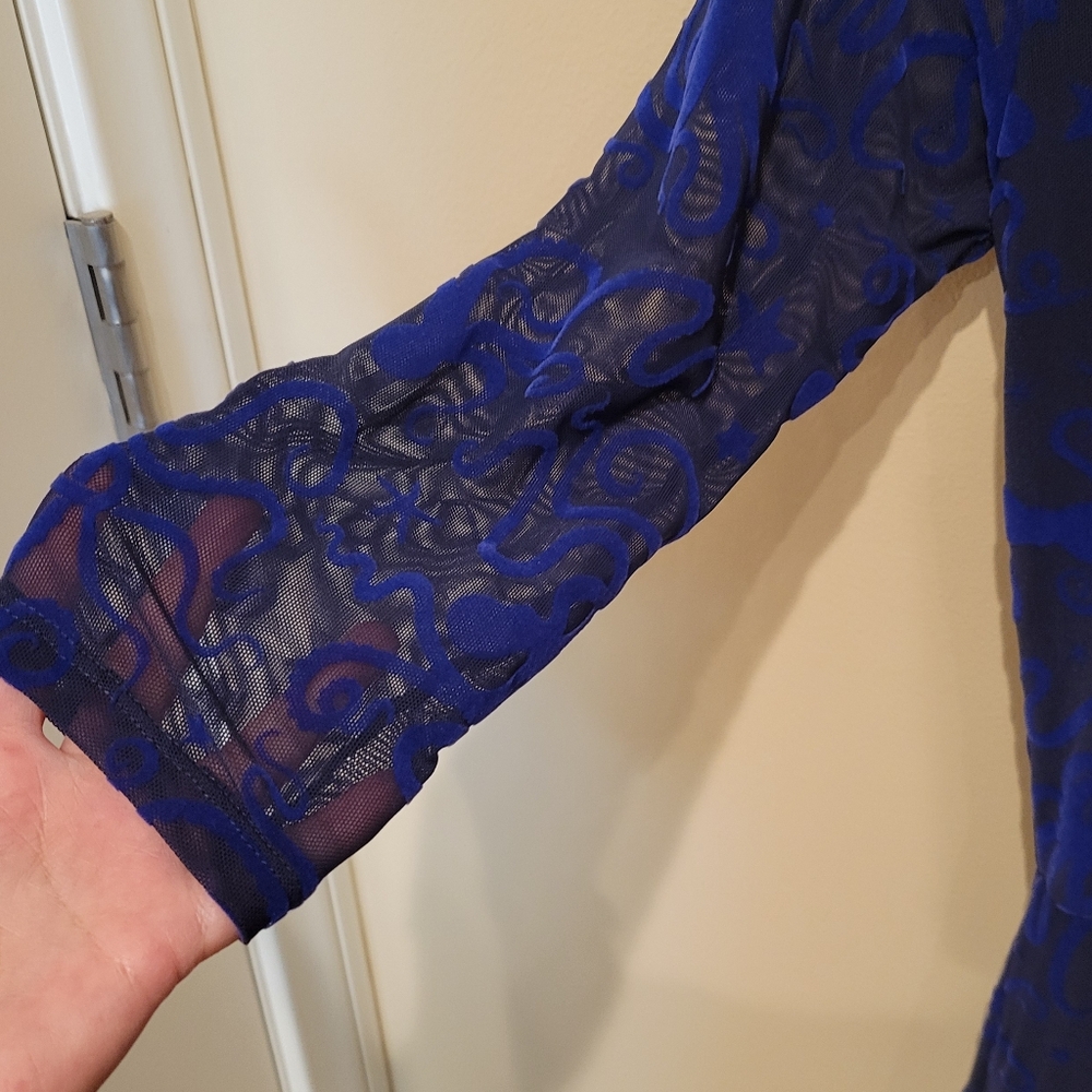 Blackmilk flocktapus 3/4 sleeve blue maxi dress - Picture 7 of 14